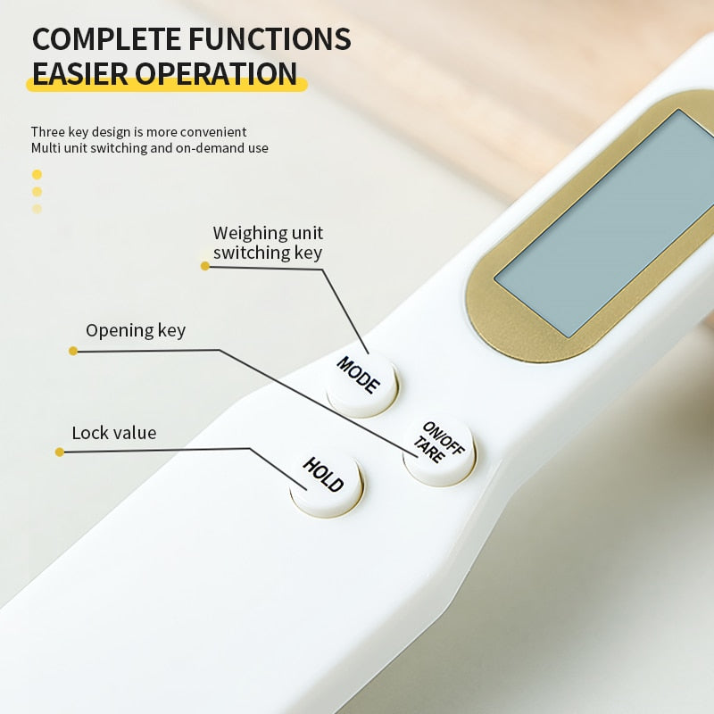 500g/0.1g Electronic Kitchen Scale Digital Measuring Spoon with LCD Display Electronic Coffee Spoon Weight Volume Weighing Scale