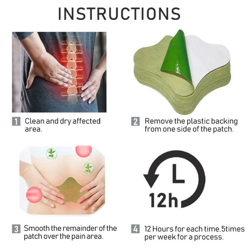 10-40Pcs Self-heating Back Pain Plaster Wormwood Lumbar Spine Patch Joint Pain Relief Medical Plaster Moxibustion Sticker Gaotie