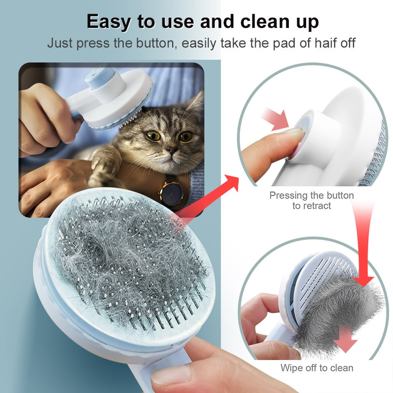 Grooming Pet Hair Remover Brush Cat Dogs Hair Comb Removes Comb Short Massager Pet Goods For Cats Dog Brush Accessories Supplies